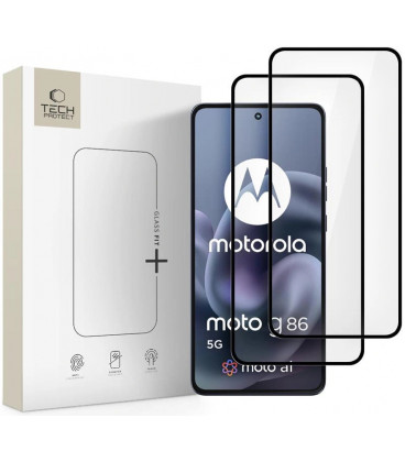 Apsauginis grūdintas stiklas Motorola Moto G86 5G / G86 5G Power telefonui "Tech-Protect Glass Fit+ 2-Pack"