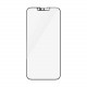 Juodas apsauginis grūdintas stiklas Apple iPhone 13 / 13 Pro / 14 / 16e telefonui "PanzerGlass Tempered Glass UWF"