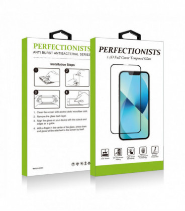 LCD apsauginis stikliukas 2.5D Perfectionists Samsung G991 S21 5G juodas