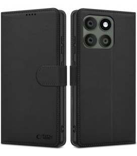 Juodas atverčiamas dėklas Motorola Edge 60 Pro telefonui "Tech-Protect Wallet"