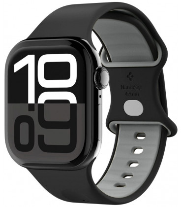 Juoda apyrankė Apple Watch 6 / 7 / 8 / 9 / 10 / SE ( 40/ 41/ 42 mm) laikrodžiui "Spigen Nano Pop"