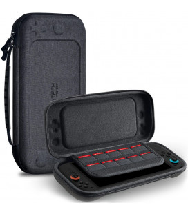 Pilkas dėklas Nintendo Switch 2 žaidimų kompiuteriui "Tech-Protect Hardpouch"
