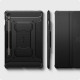 Juodas atverčiamas dėklas Samsung Galaxy Tab S9 11.0 / S10 FE 10.9 X710 / X716B / X520 / X526 planšetei "Spigen Rugged Armor PRO