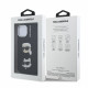 Juodas dėklas Apple iPhone 15 telefonui "Karl Lagerfeld Grained PU K&CH Heads Case"