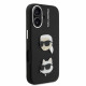 Juodas dėklas Apple iPhone 16 telefonui "Karl Lagerfeld Grained PU K&CH Heads Case"