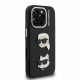 Juodas dėklas Apple iPhone 16 Pro Max telefonui "Karl Lagerfeld Grained PU K&CH Heads Case"