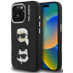 Juodas dėklas Apple iPhone 16 Pro Max telefonui "Karl Lagerfeld Grained PU K&CH Heads Case"