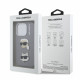 Pilkas dėklas Apple iPhone 15 Pro telefonui "Karl Lagerfeld Grained PU K&CH Heads Case"