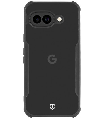 Juodas / skaidrus dėklas Google Pixel 9A telefonui "Tactical Quantum Stealth Cover"
