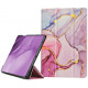 Atverčiamas dėklas Samsung Galaxy Tab A9 Plus 11.0 X210 / X215 / X216 planšetei "Smart Leather Marble"