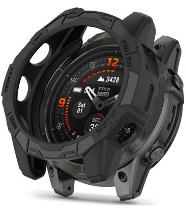 Juodas dėklas Garmin Fenix 7 / 7 Pro laikrodžiui "Tech-Protect Defense Air"