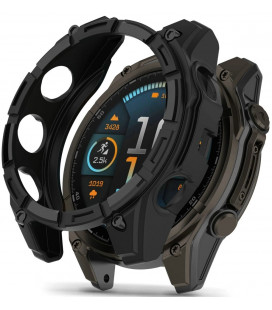 Juodas dėklas Garmin Fenix 8 (47 mm) laikrodžiui "Tech-Protect Defense Air"
