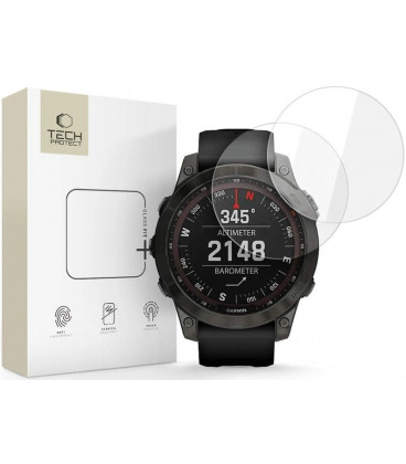 Apsauginis grūdintas stiklas Garmin Fenix 7X / 7X Pro laikrodžiui "Tech-Protect Glass Fit+ 2-Pack"