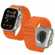 Oranžinė apyrankė Apple Watch 6 / 7 / 8 / 9 / 10 / SE / Ultra 1 / 2 ( 44 / 45 / 46 / 49 mm) "Tech-Protect Nylon Slip"