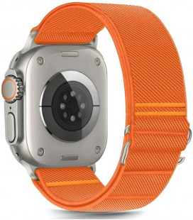 Oranžinė apyrankė Apple Watch 6 / 7 / 8 / 9 / 10 / SE / Ultra 1 / 2 ( 44 / 45 / 46 / 49 mm) "Tech-Protect Nylon Slip"
