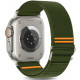 Žalia apyrankė Apple Watch 6 / 7 / 8 / 9 / 10 / SE / Ultra 1 / 2 ( 44 / 45 / 46 / 49 mm) "Teh-Protect Nylon Slip"