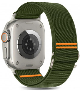Žalia apyrankė Apple Watch 6 / 7 / 8 / 9 / 10 / SE / Ultra 1 / 2 ( 44 / 45 / 46 / 49 mm) "Teh-Protect Nylon Slip"