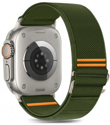 Žalia apyrankė Apple Watch 6 / 7 / 8 / 9 / 10 / SE / Ultra 1 / 2 ( 44 / 45 / 46 / 49 mm) "Teh-Protect Nylon Slip"