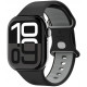 Juoda apyrankė Apple Watch 6 / 7 / 8 / 9 / 10 / SE / Ultra 1 / 2 (44 / 45 / 46 / 49 mm) laikrodžiui "Spigen Nano Pop"