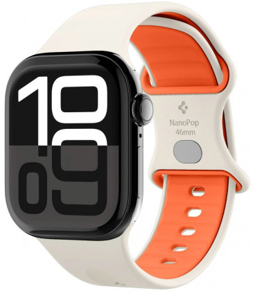 Smėlio spalvos apyrankė Apple Watch 6 / 7 / 8 / 9 / 10 / SE / Ultra 1 / 2 (44 / 45 / 46 / 49 mm) laikrodžiui "Spigen Nano Pop"