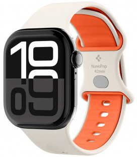 Smėlio spalvos apyrankė Apple Watch 6 / 7 / 8 / 9 / 10 / SE (40 / 41 / 42 mm) laikrodžiui "Spigen Nano Pop"