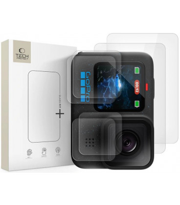 Apsauginis grūdintas stiklas Gopro Hero 9 / 10 / 11 / 12 kamerai "Tech-Protect Glass Fit+ 2-Pack"