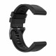 Juoda apyrankė Garmin Fenix 3 / 3HR / 5X / 6X / 6X Pro / 7X / 7X Pro laikrodžiams "Silicone Strap"