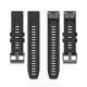 Juoda apyrankė Garmin Fenix 3 / 3HR / 5X / 6X / 6X Pro / 7X / 7X Pro laikrodžiams "Silicone Strap"
