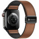 Ruda odinė apyrankė Apple Watch (44 / 45 / 46 / 49 mm) laikrodžiams "Forcell F-Design FA21"