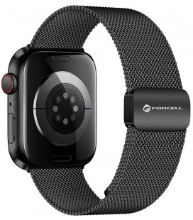 Juoda apyrankė Apple Watch (44 / 45 / 46 / 49 mm) laikrodžiams "Forcell F-Design FA14"