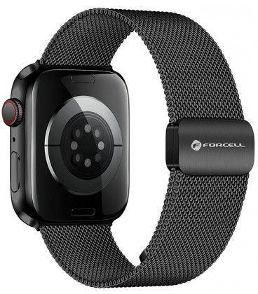 Juoda apyrankė Apple Watch (44 / 45 / 46 / 49 mm) laikrodžiams "Forcell F-Design FA14"