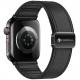 Juoda odinė apyrankė Apple Watch (44 / 45 / 46 / 49 mm) laikrodžiams "Forcell F-Design FA21"