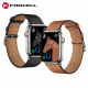 Juoda odinė apyrankė Apple Watch (44 / 45 / 46 / 49 mm) laikrodžiams "Forcell F-Design FA20"