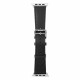Juoda odinė apyrankė Apple Watch (44 / 45 / 46 / 49 mm) laikrodžiams "Forcell F-Design FA20"
