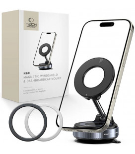 Juodas automobilinis magnetinis telefono laikiklis "Tech-Protect N60 Magsafe Wind & Dash"
