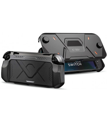 Juodas dėklas Nintendo Switch 2 kompiuteriui "Tech-Protect Carbonox"