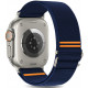 Mėlyna apyrankė Apple Watch 6 / 7 / 8 / 9 / 10 / SE / Ultra 1 / 2 ( 44 / 45 / 46 / 49 mm) "Tech-Protect Nylon Slip"