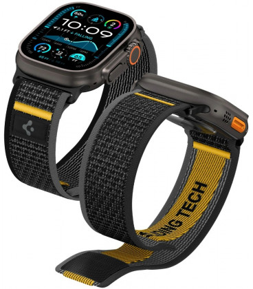 Juoda apyrankė Apple Watch 8 / 9 / 10 / 11 / 12 / SE / Ultra (44 / 45 / 46 / 49 mm) laikrodžiui "Spigen Athlex Air"
