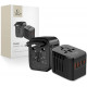 Juodas kelioninis adapteris EU / UK / US / AU "Tech-Protect TA200"