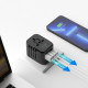 Juodas kelioninis adapteris EU / UK / US / AU "Tech-Protect TA200"