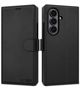 Juodas atverčiamas dėklas Samsung Galaxy Z Fold 7 telefonui "Tech-Protect Wallet"