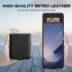 Juodas atverčiamas dėklas Samsung Galaxy Z Flip 7 telefonui "Tech-Protect Wallet"