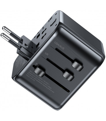 Juodas kelioninis 35W GaN 2xUSB-A / 3xUSB-C pakrovėjas "Awei C-39"