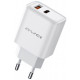 Baltas 22.5W 1xUSB-A + 1xUSB-C pakrovėjas "Awei PD81-EU"