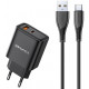Juodas 22.5W 1xUSB-A + 1xUSB-C pakrovėjas + 100cm USB-A - USB-C laidas "Awei PD81T-EU"