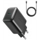 Juodas 25W 1xUSB-C pakrovėjas + 100cm USB-C - USB-C laidas "Joyroom JR-TCF23"
