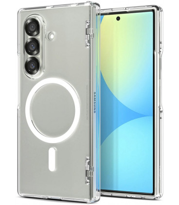 Skaidrus (Baltas) dėklas Samsung Galaxy Z Fold 7 telefonui "Spigen Ultra Hybrid Pro MAG"