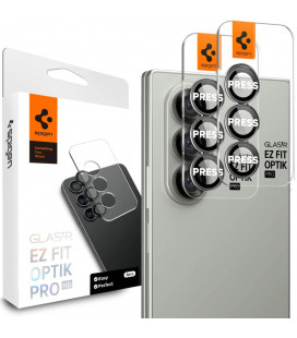 Juoda kameros apsauga Samsung Galaxy Fold 7 / 8 Ultra telefonui "Spigen Optik Pro HD GLAS.TR ”EZ FIT” 2-Pack"