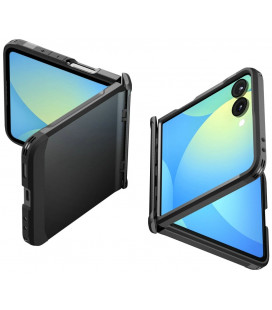 Juodas dėklas Samsung Galaxy Z Flip 7 telefonui "Spigen Slim Armor Pro MAG Magsafe"