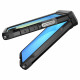 Juodas dėklas Samsung Galaxy Z Flip 7 telefonui "Spigen Tough Armor Pro MAG Magsafe"